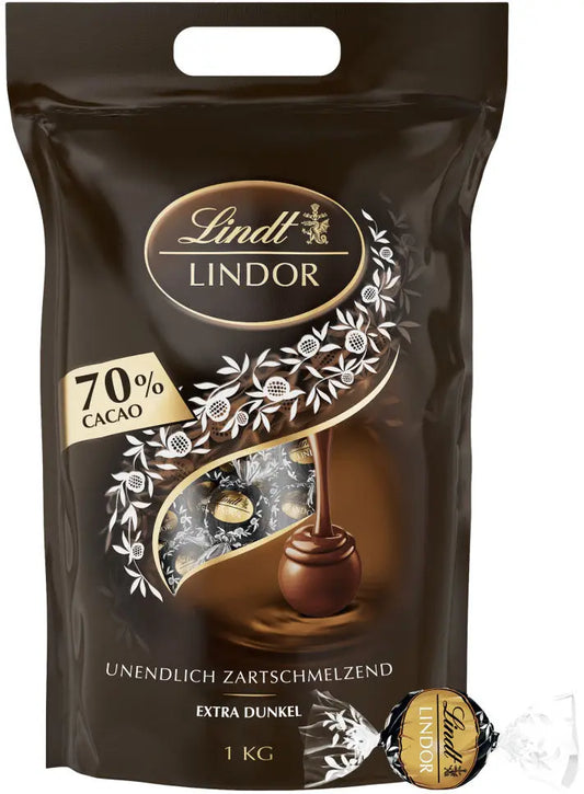 LINDT Lindor Kugeln 660252 Dunkel 70% Cacao 1000g Idealshop