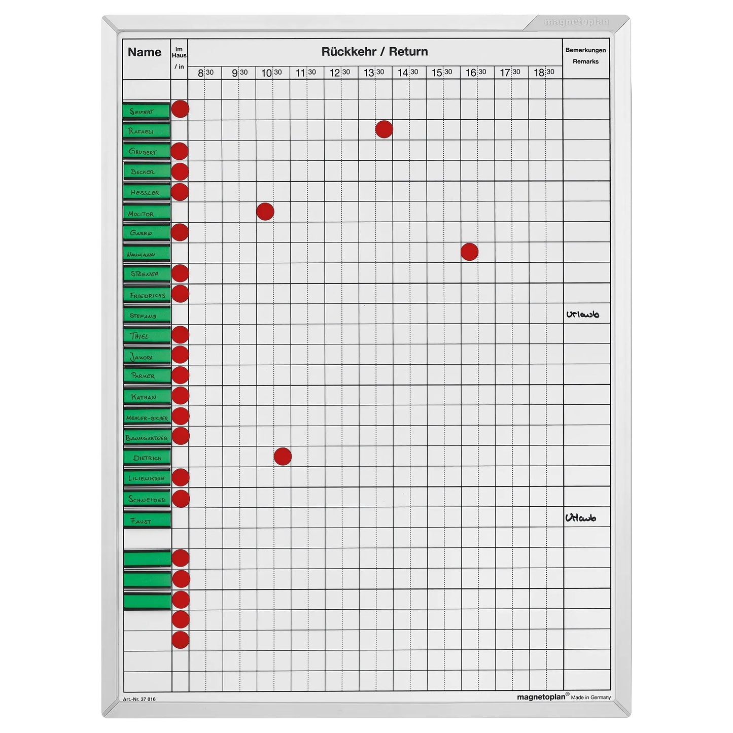 MAGNETOP. An- und Abwesenheitstafel Idealshop