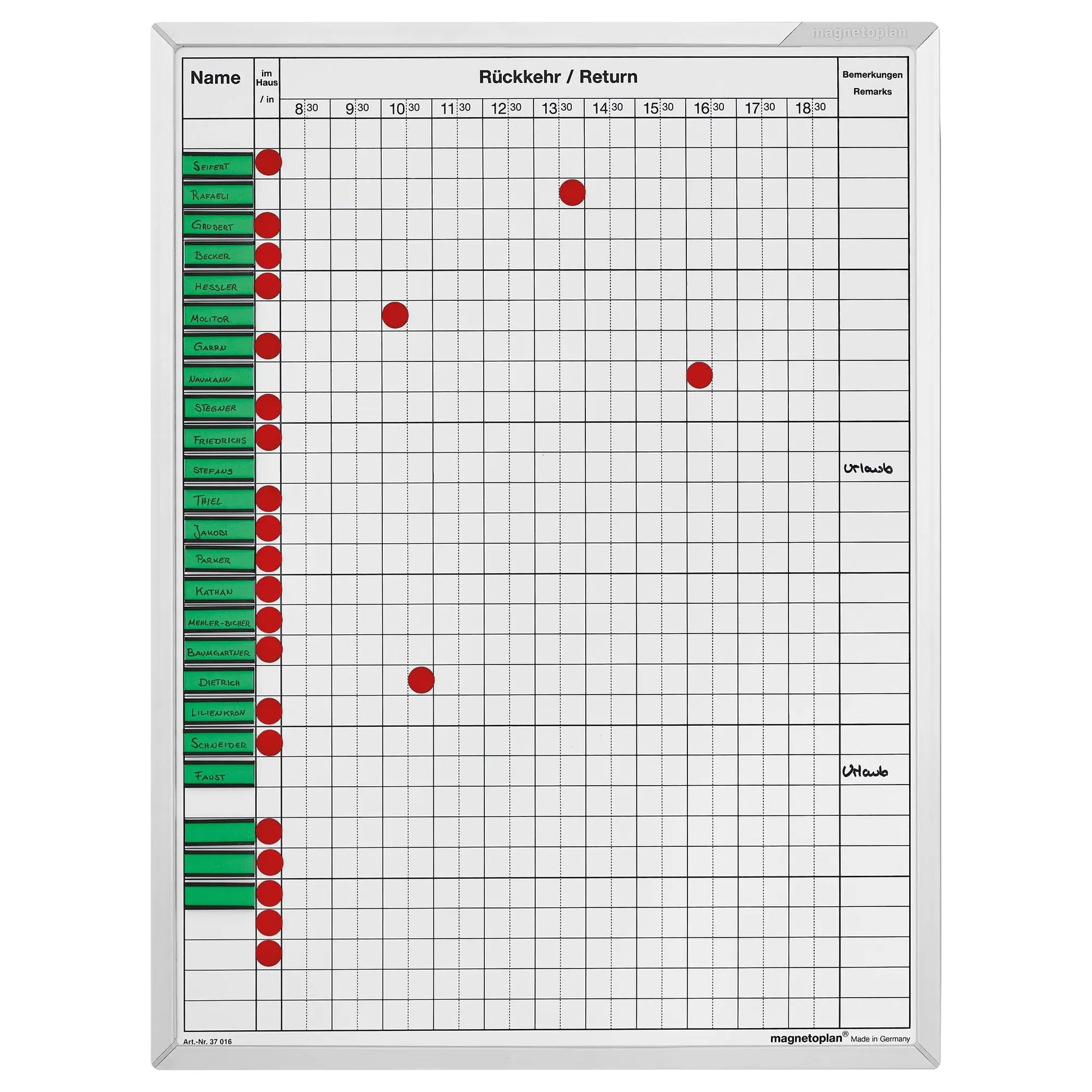 MAGNETOP. An- und Abwesenheitstafel Idealshop