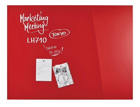 MAGNETOPLAN Design-Glasboard 1200x900mm 13404006 rot, magnetisch Idealshop