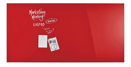 MAGNETOPLAN Design-Glasboard 2000x1000mm 13409006 rot, magnetisch Idealshop