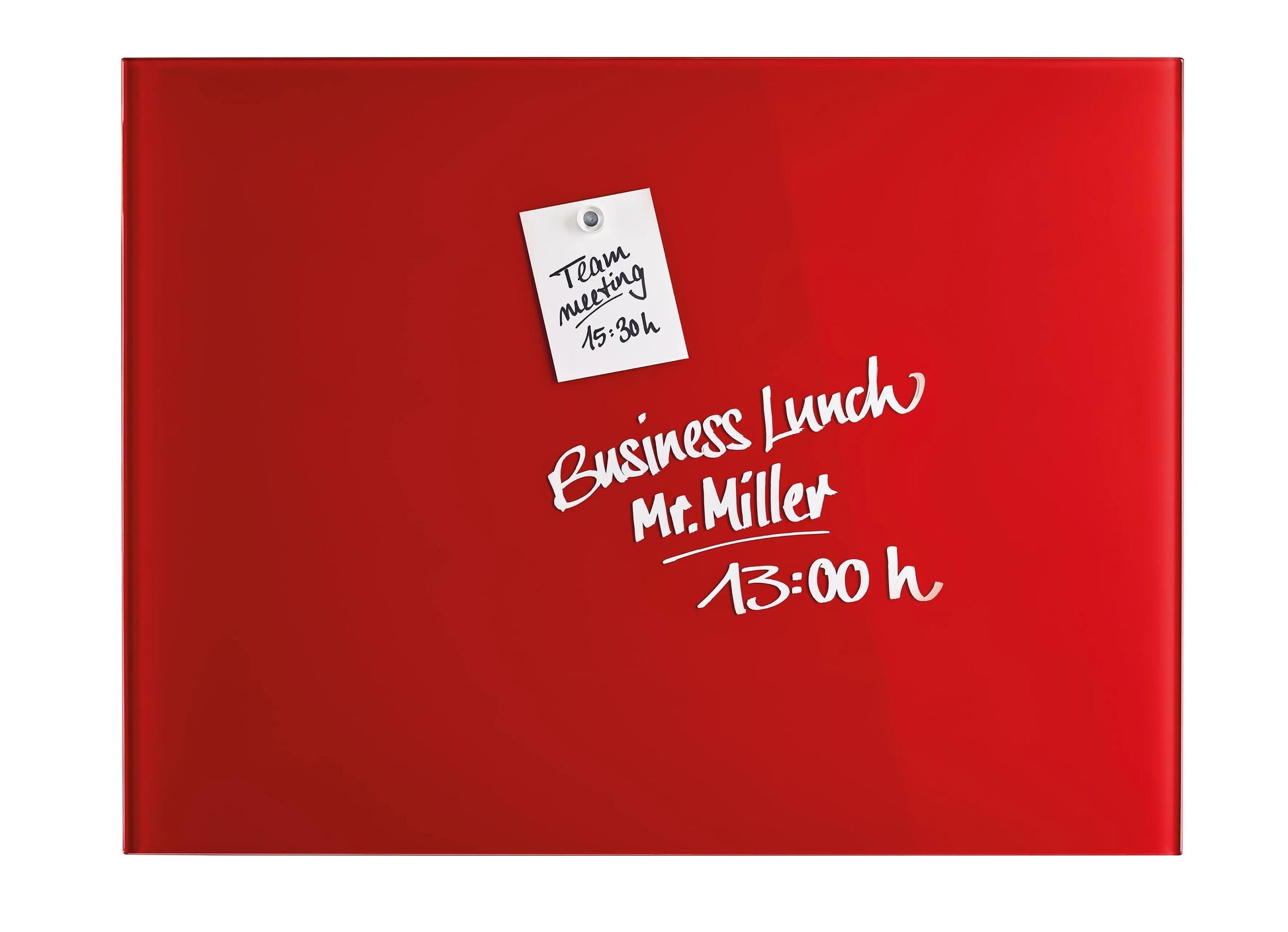 MAGNETOPLAN Design-Glasboard 800x600mm 13403006 rot, magnetisch Idealshop