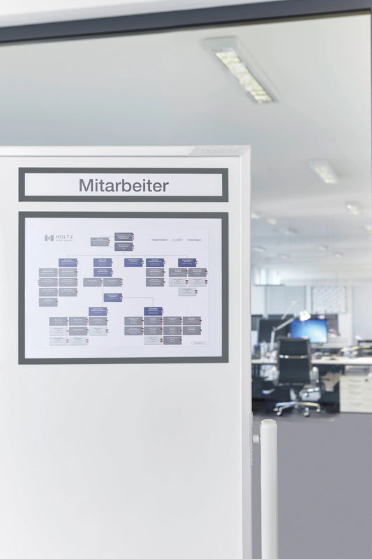 MAGNETOPLAN Magnetrahmen magnetofix 1131801 grau, Topsign 319x52mm 5 Stk. Idealshop