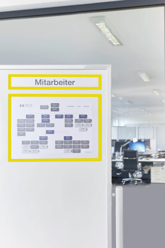 MAGNETOPLAN Magnetrahmen magnetofix 1131802 gelb, Topsign 319x52mm 5 Stk. Idealshop