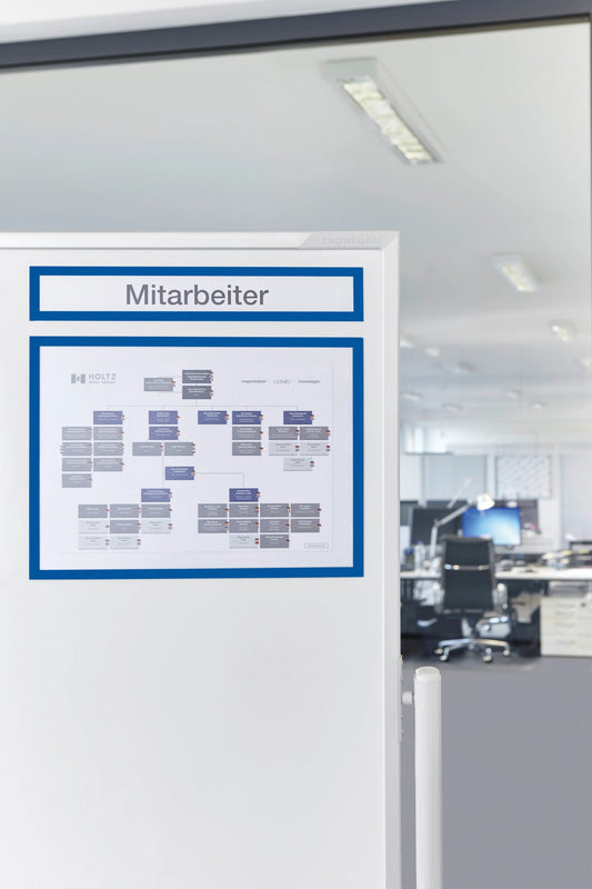 MAGNETOPLAN Magnetrahmen magnetofix 1131803 blau, Topsign 319x52mm 5 Stk. Idealshop