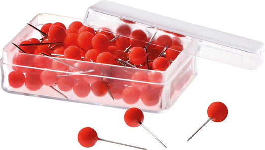 MAGNETOPLAN Pinwand-Nadeln 111165006 rot, 6x19mm 100 Stück Idealshop