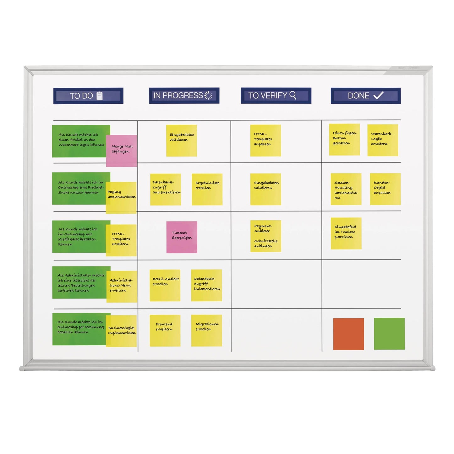MAGNETOPLAN SCRUM Board 1200x900mm 1240498 Standard inkl. Zubehör Idealshop