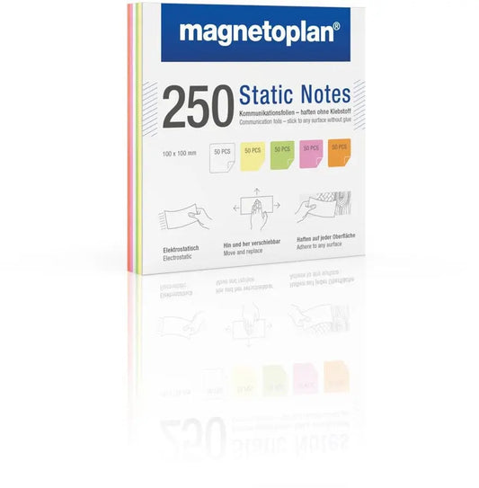 MAGNETOPLAN Static Notes 100x100mm 11250110 ass. 250 Stück Idealshop