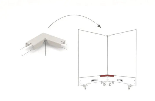 MAGNETOPLAN Top-Connector double corner 1146097 weiss, für Infinity Wall Idealshop