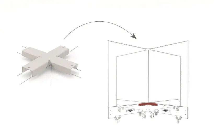 MAGNETOPLAN Top-Connector quad 1146095 weiss, für Infinity Wall Idealshop