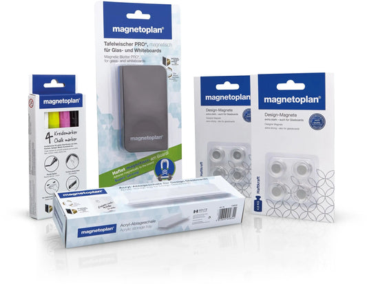 MAGNETOPLAN Zubehör Set für Glasboards 1346050 14-teilig Idealshop