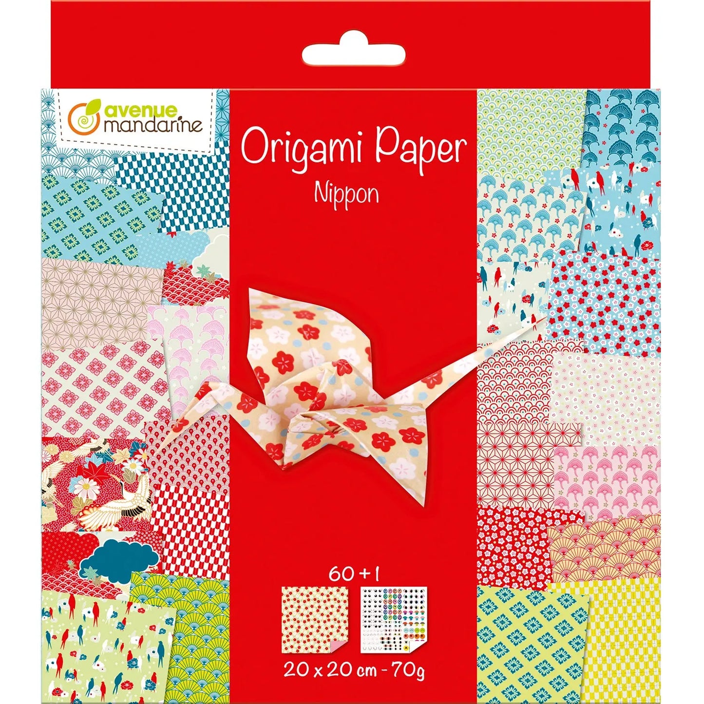 MANDARINE Origamipapier 20x20cm OR514C Nippon 70g 60 Blatt Idealshop