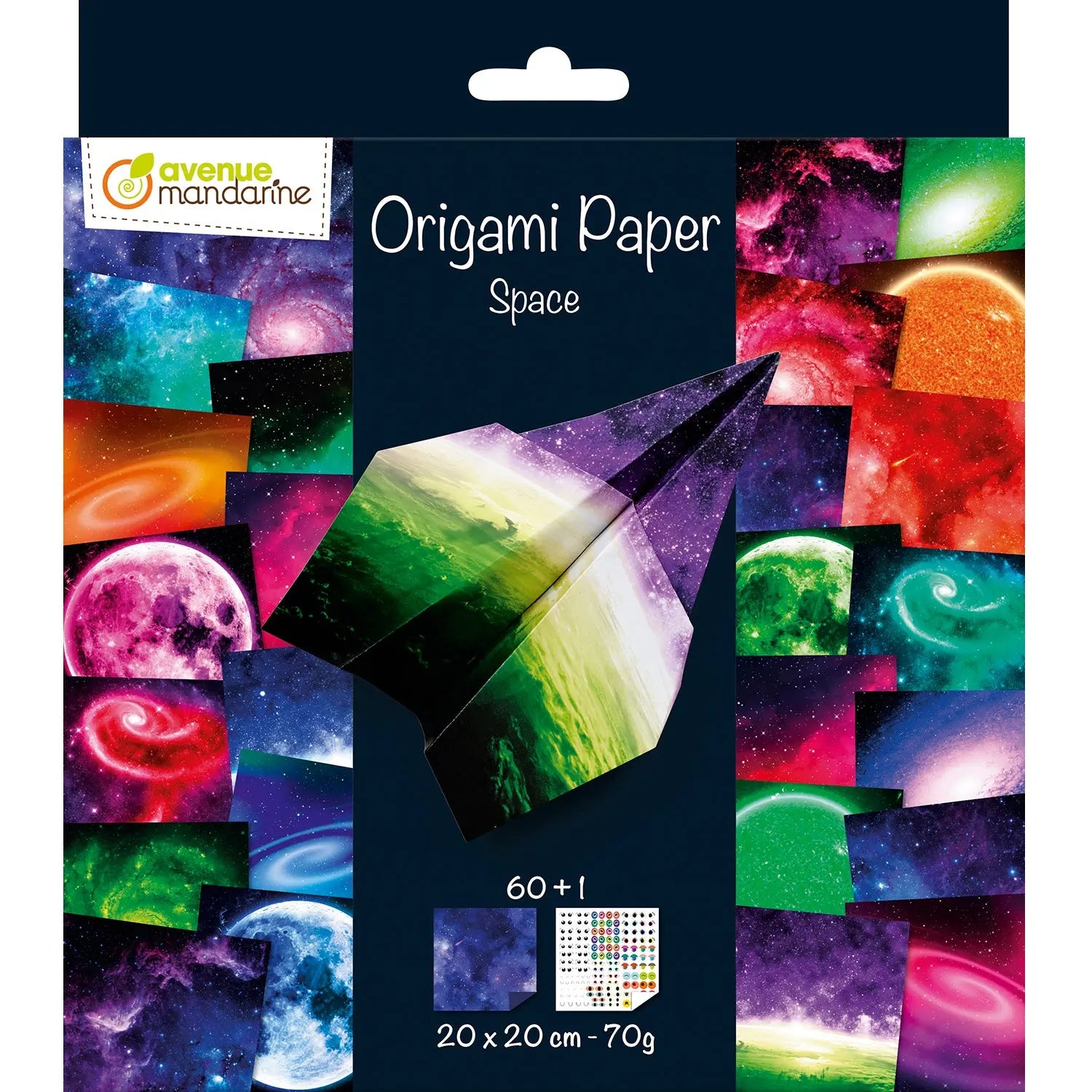 MANDARINE Origamipapier 20x20cm OR519C Weltall 70g 60 Blatt Idealshop