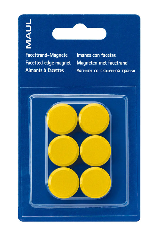 MAUL Magnete 20mm 2.34 gelb 6 Stück Idealshop