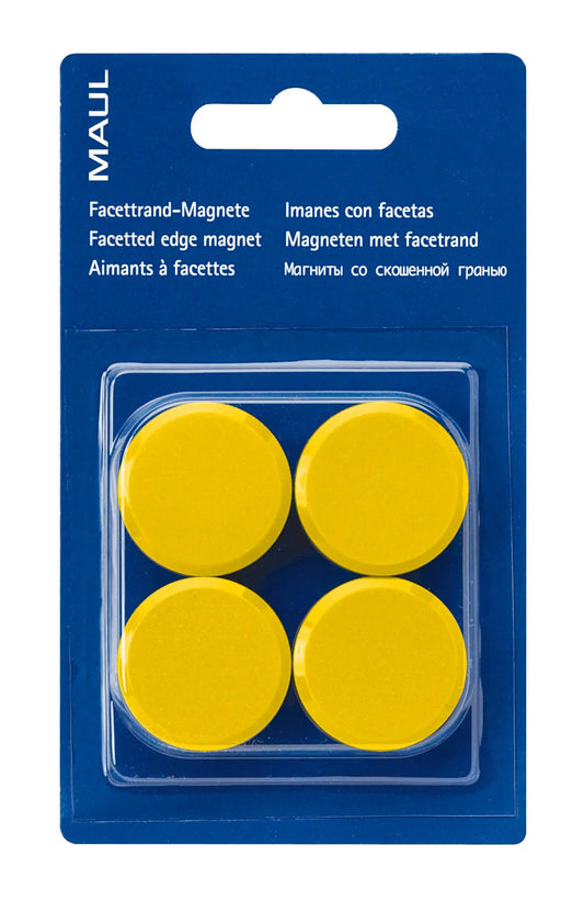 MAUL Magnete 30mm 2.13 gelb 4 Stück Idealshop