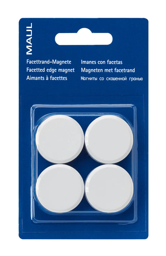 MAUL Magnete 30mm 2.13 weiss 4 Stück Idealshop