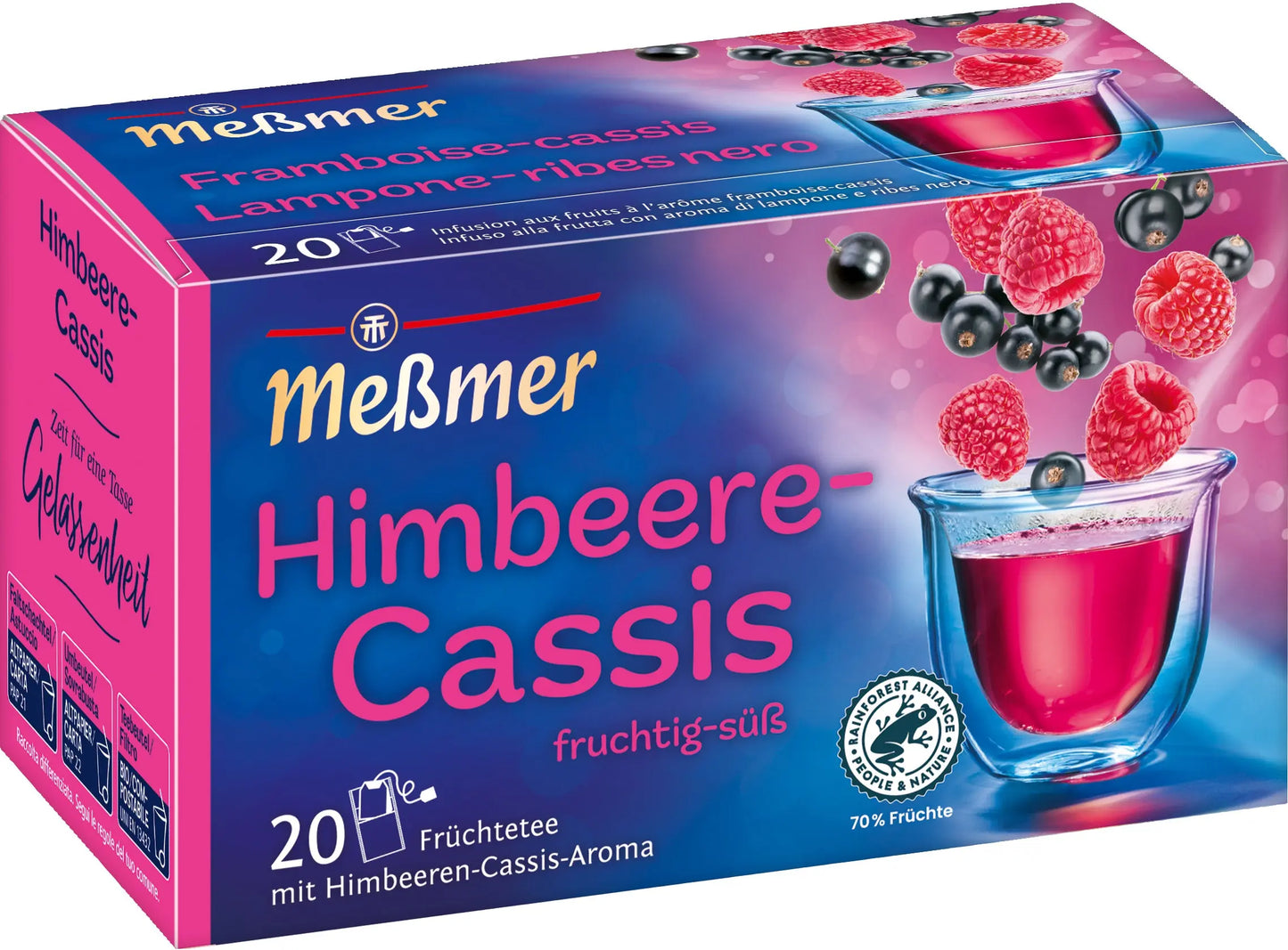 MESSMER Himbeere Cassis 10023902 Beutel 2.5g, 20 Stk. Idealshop