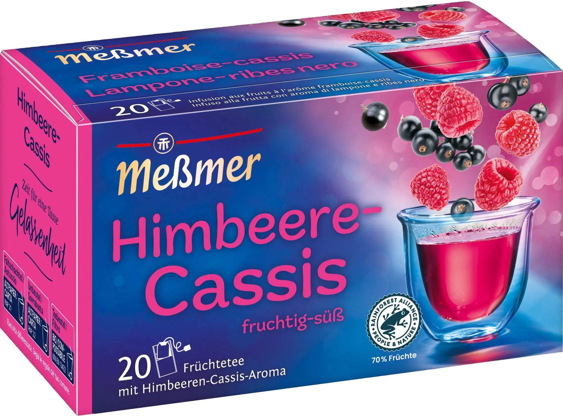 MESSMER Himbeere Cassis 10023902 Beutel 2.5g, 20 Stk. Idealshop