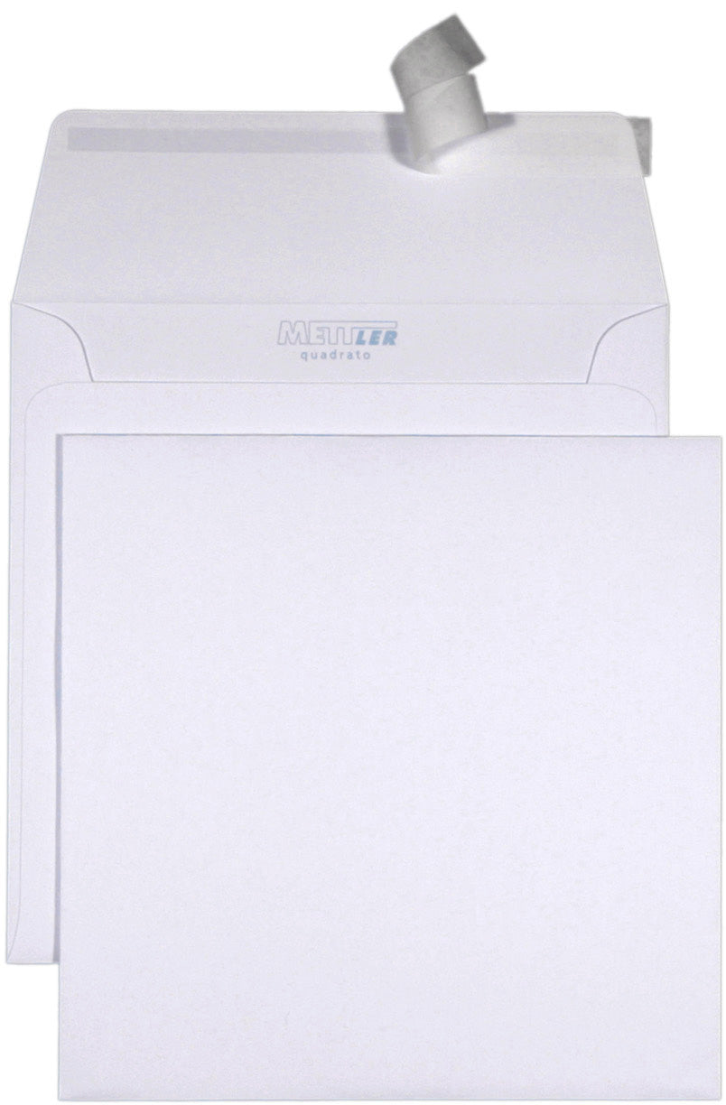 METTLER Couvert ohne Fenster 155x155mm 8066-155-155 120g, ultraweiss 500 Stk. Idealshop