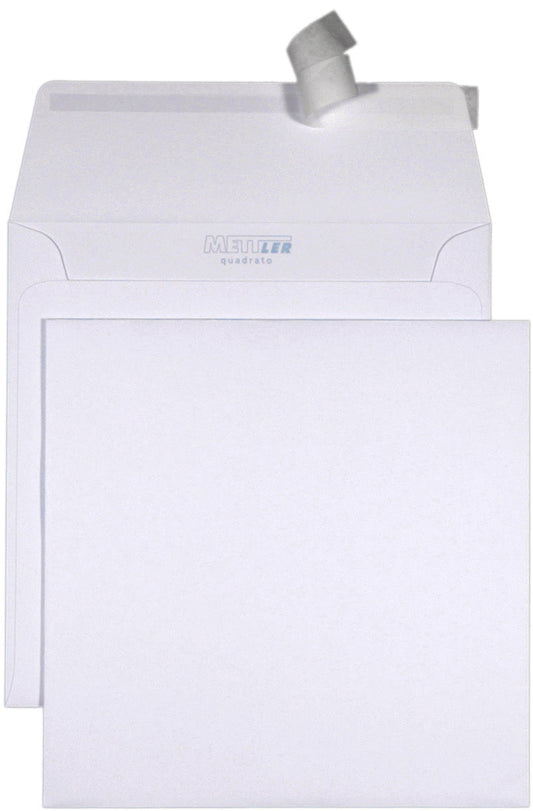 METTLER Couvert ohne Fenster 155x155mm 8066-155-155 120g, ultraweiss 500 Stk. Idealshop