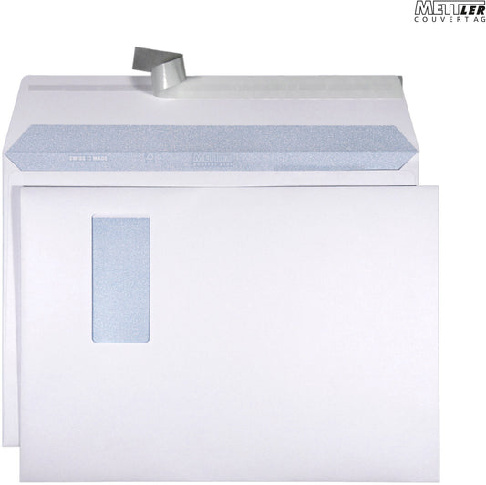 METTLER Couvert Fenster rechts C4 9064-LASER 120g, ultraweiss 250 Stk. Idealshop
