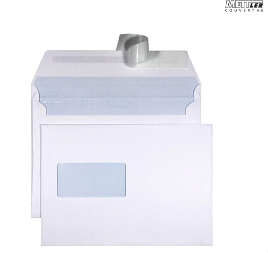 METTLER Couvert Fenster links B5 8097-FL 120g, ultraweiss 250 Stk. Idealshop