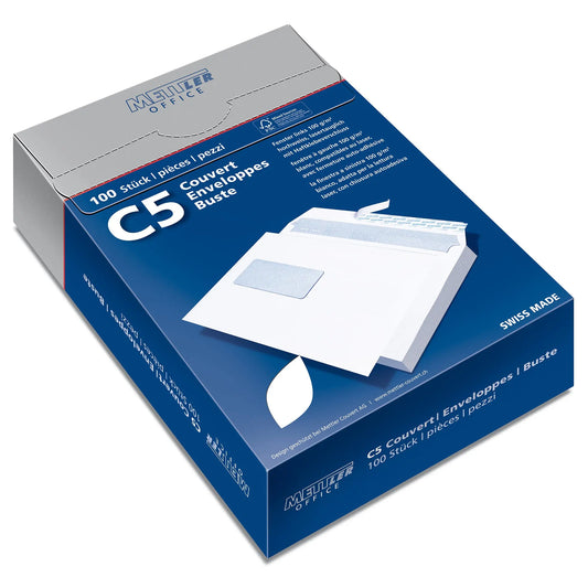 METTLER Couvert Fenster links C5 8065-100S100 100g,hochweiss,Kleber 100 Stk. Idealshop