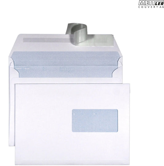 METTLER Couvert Fenster rechts B5 8097-FR 120g, ultraweiss 250 Stk. Idealshop