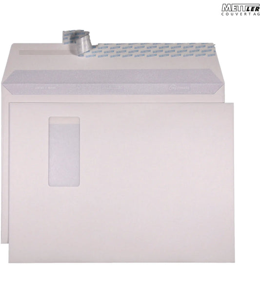 METTLER Couvert Fenster rechts C4 9244 120g, recycling weiss 250 Stk. Idealshop