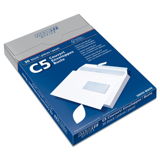 METTLER Couvert Fenster rechts C5 8064-100-S30 100g, hochweiss, Kleber 30 Stk Idealshop