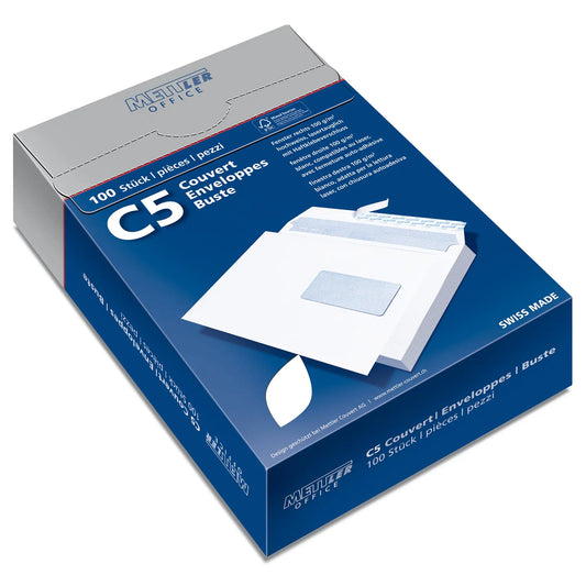 METTLER Couvert Fenster rechts C5 8064-100S100 100g,hochweiss,Kleber 100 Stk. Idealshop