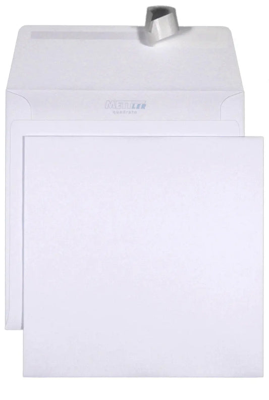 METTLER Couvert ohne Fenster 165x165mm 8066-165-165 120g, ultraweiss 500 Stk. Idealshop