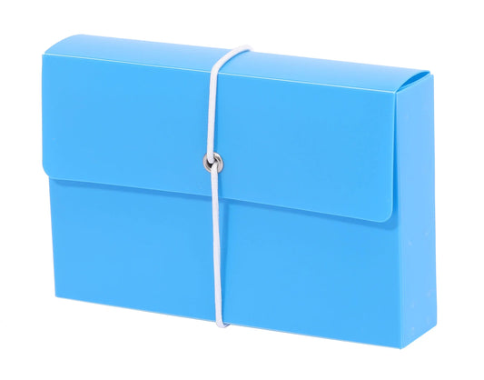 METZGER&MENDLE Karteikartenbox mit Gummi A7 66030361 blau 7.5x12.5cm Idealshop