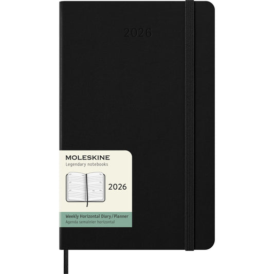 MOLESKINE Agenda Classic Large 2026 DHB12WH3Y26 1W/2S schwarz HC 13x21cm Idealshop