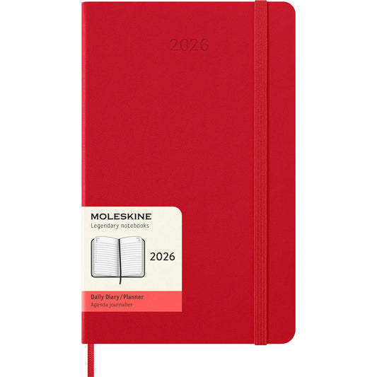 MOLESKINE Agenda Classic Large 2026 DHF212DC3Y26 1T/1S scharlachrot HC 13x21cm Idealshop