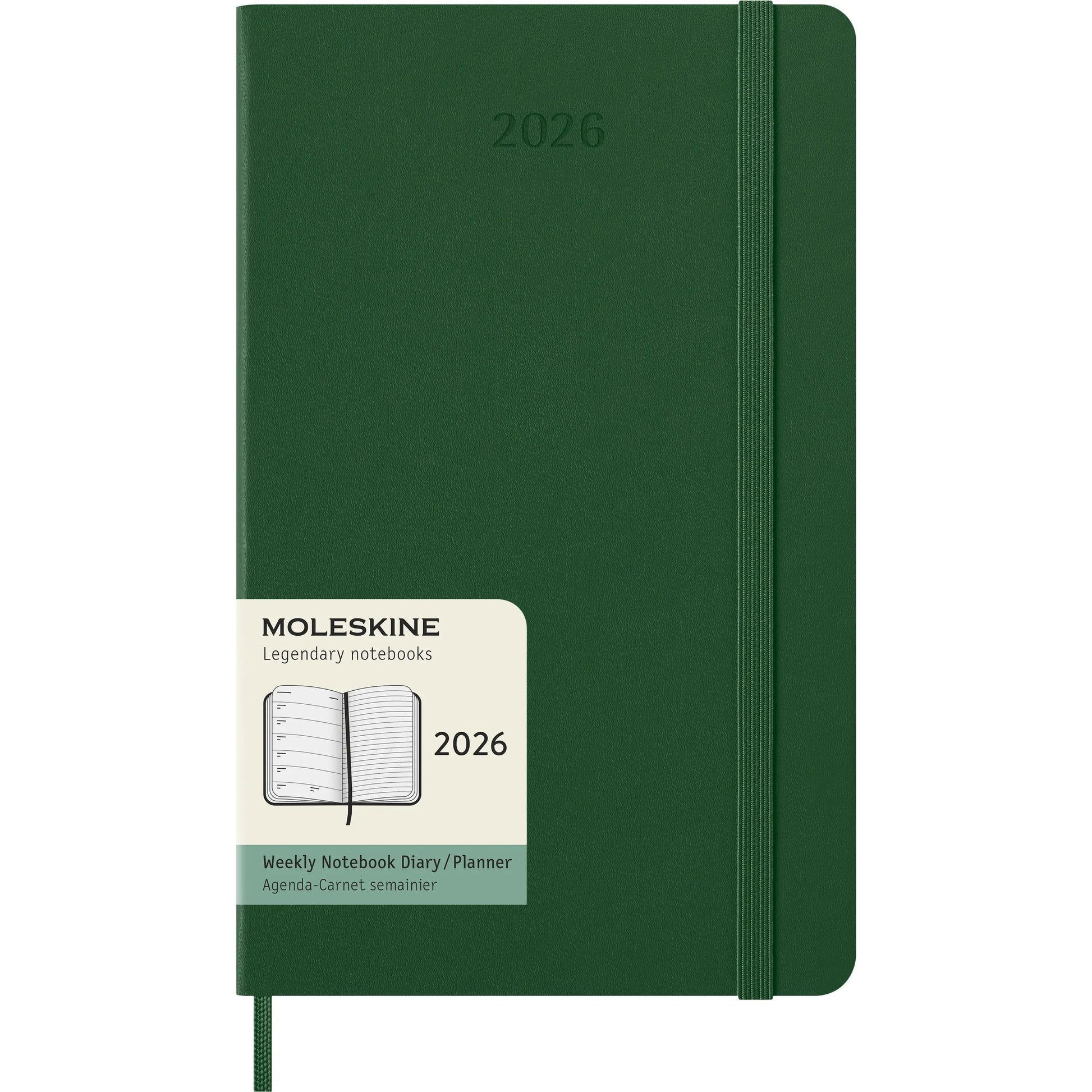 MOLESKINE Agenda Classic Large 2026 DHK1512WN3Y26 1W/1S myrtengrün HC 13x21cm Idealshop