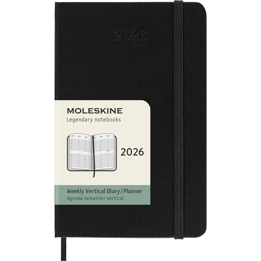 MOLESKINE Agenda Classic Pocket 2026 DHB12WV2Y26 1W/2S schwarz HC 9x14cm Idealshop