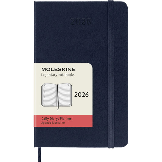 MOLESKINE Agenda Classic Pocket 2026 DHB2012DC2Y26 1T/1S saphir HC 9x14cm Idealshop