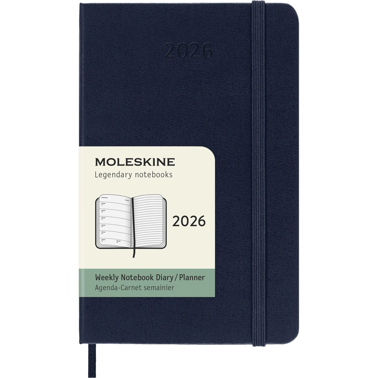 MOLESKINE Agenda Classic Pocket 2026 DHB2012WN2Y26 1W/1S saphir HC 9x14cm Idealshop