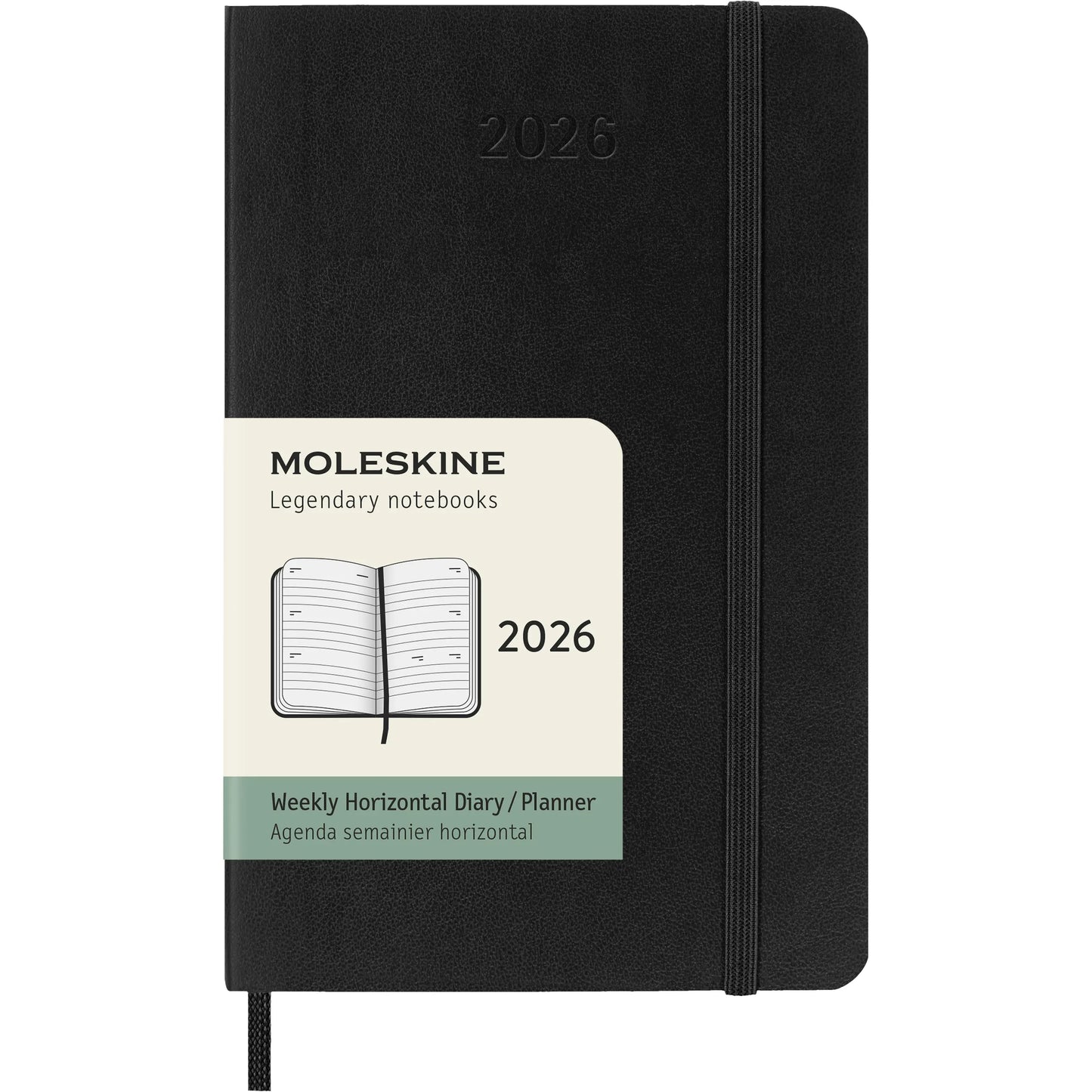 MOLESKINE Agenda Classic Pocket 2026 DSB12WH2Y26 1W/2S schwarz SC 9x14cm Idealshop