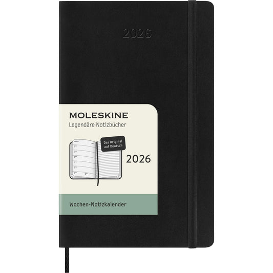 MOLESKINE Agenda Classic Pocket 2026 DSB12WN2DY26 1W/1S schwarz SC 9x14cm Idealshop