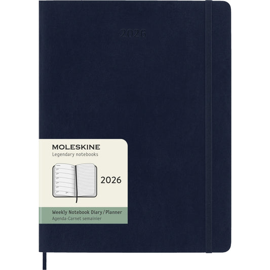 MOLESKINE Agenda Classic X-Large 2026 DSB2012WN4Y26 1W/1S saphir SC 19x25cm Idealshop