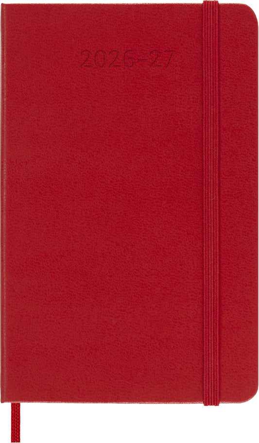 MOLESKINE Wochen-Notizkalender 26/27 DHF218WN2Y27 18M liniert HC rot 9x14cm Idealshop