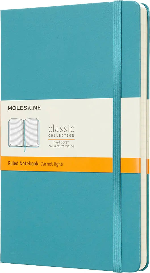 MOLESKINE Notizbuch L/A5 715345 liniert, HC, Riff Blau Idealshop