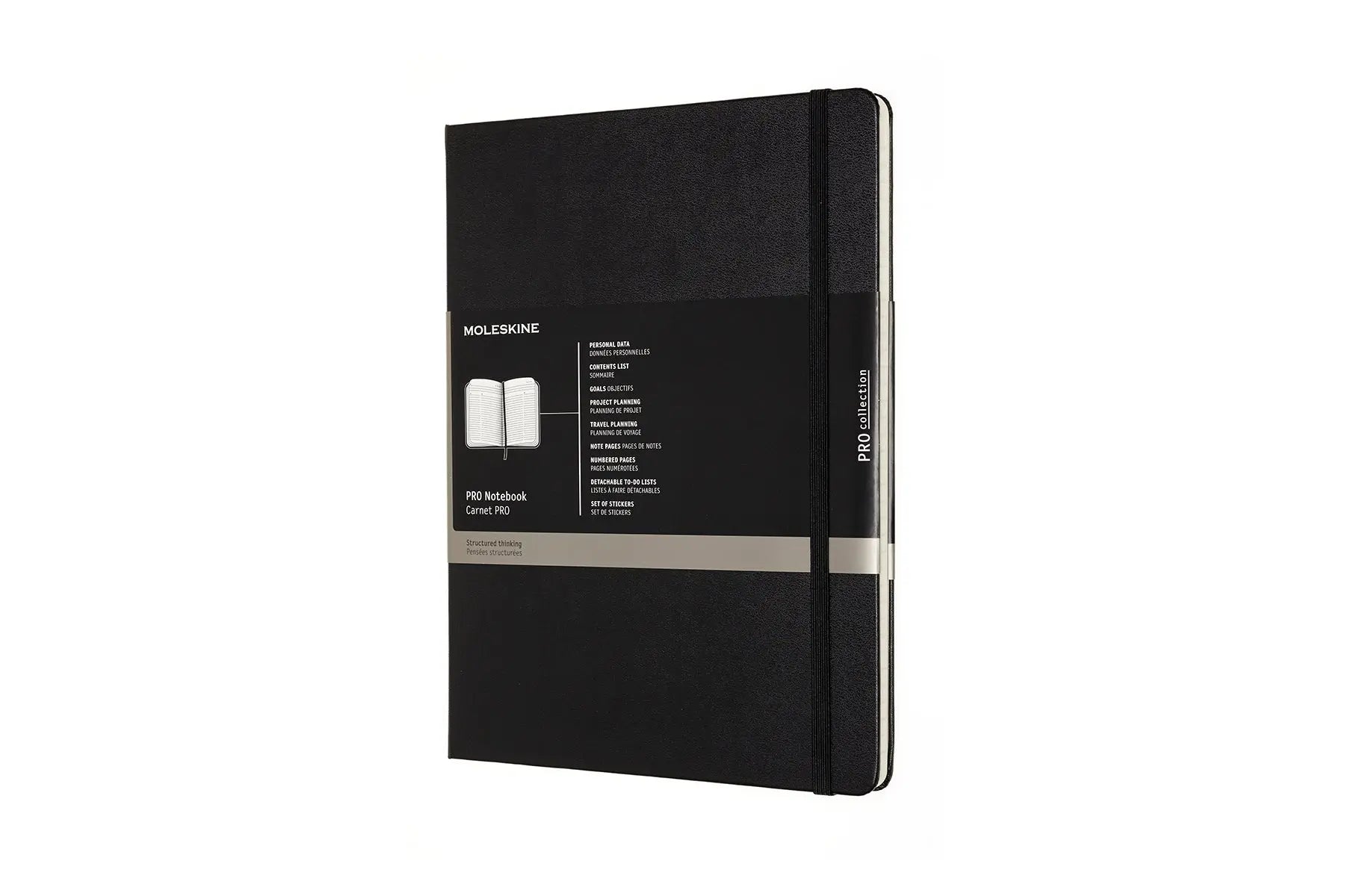 MOLESKINE Notizbuch Pro 25x1,5x19cm 620800 schwarz, 192 Seiten Idealshop