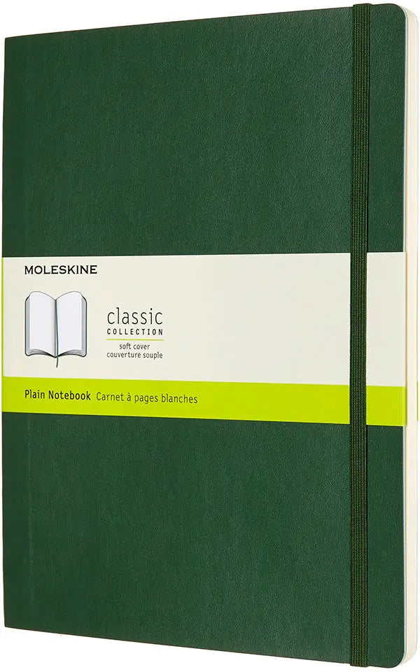 MOLESKINE Notizbuch XL SC 25x19cm 600066 blanko, myrtengrün, 192 S. Idealshop