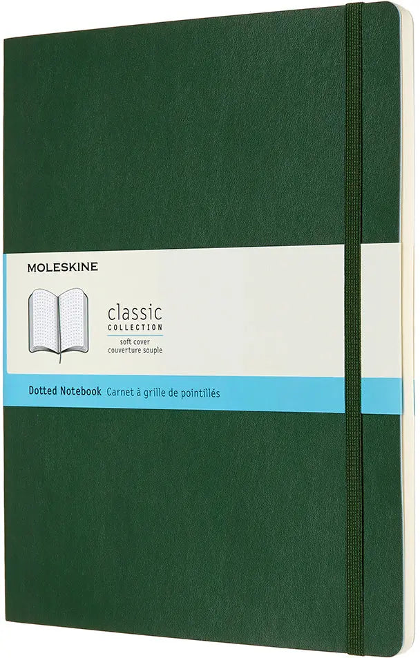 MOLESKINE Notizbuch XL SC 25x19cm 600080 gepunktet, myrtengrün, 192 S. Idealshop