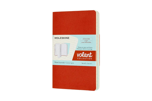 MOLESKINE Notizheft 2x 14x1.1x9cm 620503 liniert, korall/marine, 80 S. Idealshop