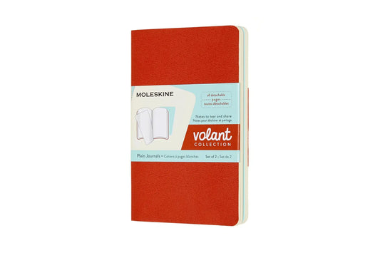 MOLESKINE Notizheft 2x 14x1.1x9cm 620510 blanko, korall/marine, 80 S. Idealshop