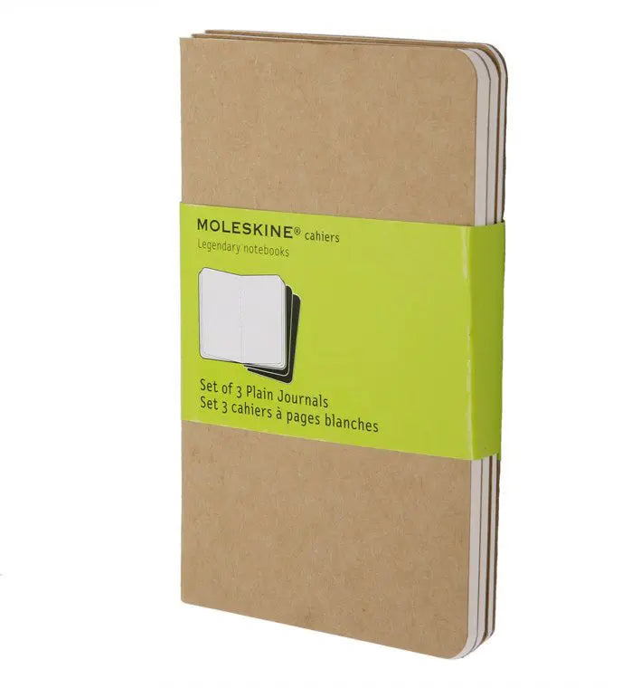 MOLESKINE Notizheft Cahier A6 704949 blanko, natur 3 Stück Idealshop